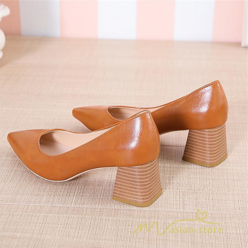 パンプス | 走れるポインテッドトゥ チャンキーヒール 黒 フォーマル オフィス レディース 入学式 入園式 卒業式 卒園式 5cmヒール 22cm 結婚式 靴 25cm