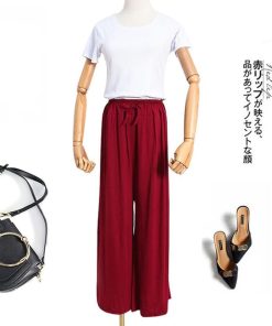 ワイドパンツ | レディース ガウチョパンツ スカーチョ ゆったり パンツ ウエストゴム