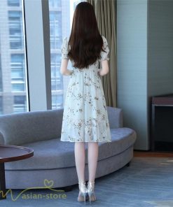 ミディアム | ワンピース レディース ミディアムワンピース 花柄 夏服 Aラインワンピース 上品 ミディアム丈 お出かけ 20代 30代 カジュアル 40代 エレガント 膝丈 Vネック
