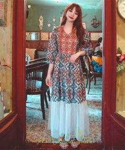 マキシ | 夏秋ワンピース チュール レディース マキシワンピース ロングワンピース パーティー 二次会 痩せて見える 七分袖 Vネック ピンク ハイウエスト 鎖骨 黒