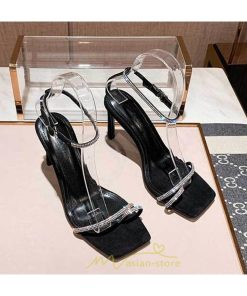 パンプス | ハイヒール サンダル 歩きやすい 美脚 ストラップ 6センチ8センチヒール シンプル レディース 脱げない 黒 リゾート 女性 華奢魅せ 旅行 お出かけ 夏物