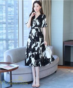 ミディアム | Aラインワンピース 着痩せ レディース カジュアル 半袖 きれいめ サマーワンピース 上品 大きいサイズ ワンピース 20代 ひざ丈 40代 日常感 お出かけ 30代