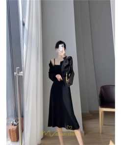 ニットワンピース | セットアップ レディース 秋冬 きれいめ ロング丈無地 20代30代40代50代 長袖 可愛い お出かけ 大人 通勤 韓国風 着痩せ