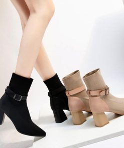 ショートブーツ | レディース太ヒールブーツ