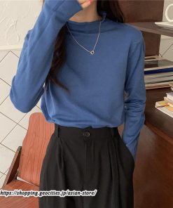 ニット・セーター | カットソー ニット レディース ハイネック 長袖 秋冬 春 トップス スリム ストレッチ インナー 無地 長袖カットソー 通学通勤 長袖ニット プルオーバー 着痩せ