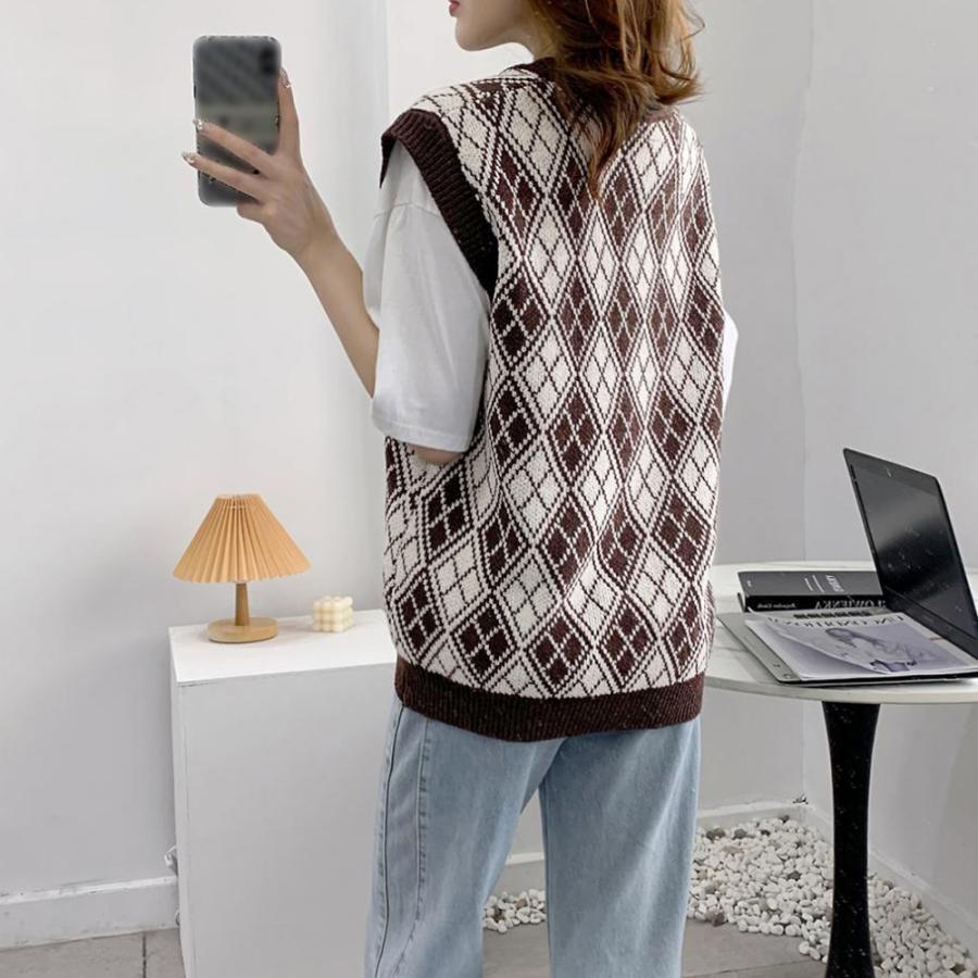 ニット・セーター | ニットベストレディース秋冬ニットトップス