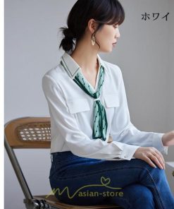 シャツ・ブラウス | シャツ ブラウス 秋冬 レディース スカーフタイ きれいめ フォーマル 春 長袖 M L オフィス S XL XXL 上品 OL 高級感 フェミニン シフォン 通勤 可愛い