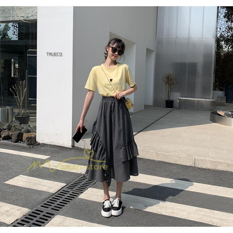 スカート | プリーツロング 春 夏 秋 マキシ 大きいサイズ フレアマキシプリーツ チェック柄 通勤通学 20代30代40代 不規則 フレア