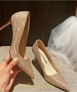 パンプス | 痛くない ハイヒール 4cm6cm8cm8cm ポインテッドトゥ 通勤 脱げない シャンパン シルバー 走れる レディース OL 20.5-26.5cm 通勤 春 ビジネス