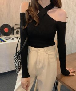 Tシャツ・カットソー | ニットトップス ホルターネック 肩出し