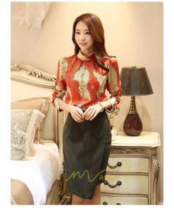 在庫ある | 短納期ブラウスレディースシャツ シフォンブラウス ビジネスカジュアルシャツトップス オフィスブラウス フォーマルシャツ 薄手 プリント 通学通勤 春夏衣装