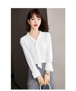 シャツ・ブラウス | ブラウス レディース 長袖 秋冬 オフィス フォーマル スーツ インナー 白 シフォン 大きいサイズ ビジネス 20代 通勤 40代 体型カバー 30代 秋服