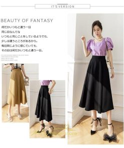 スカート | ロング丈 ボトムス レディース Aライン 上品 20代30代40代50代 カジュアル 通勤通学 お出かけ 夏物 韓国風 着痩せ 体系カバー エレガント