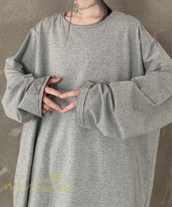 パーカー | 不規則 トップス レディース 2021新作 ワイドプルオーバー フードなし Tシャツ 長袖 インナー 日常感 着回し ゆったり 単品売り カジュアル