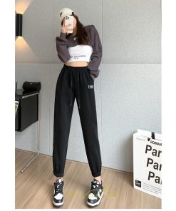 チノ・テーパード・ジョガー・スキニーパン | スウェットパンツ レディース ロングパンツ 長ズボン ボトムス ジョガーパンツ ウエストゴム 10代20代30代40代 部屋着 ルームウエア 刺繍 スウェット