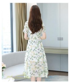 ミディアム | ワンピース レディース 40代ワンピース 花柄 きれいめ おしゃれ Vネック 膝丈 夏 新作 カジュアル 半袖 Aラインワンピース 40代 エレガント 20代 30代 きれいめ