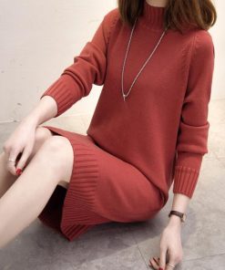 ニット・セーター | ニットチュニック 長袖 ニットトップス