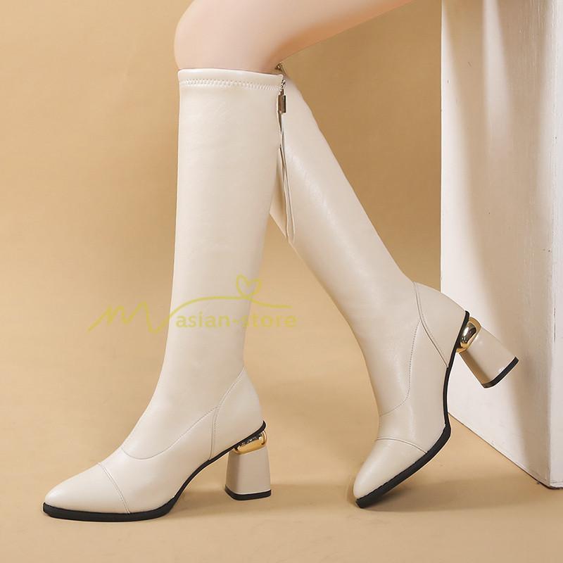 ロングブーツ | ブーツ ヒール カジュアル レディース 靴 シューズ お出かけ 秋冬 ロング丈ブーツ ジョッキーブーツ 春秋冬 美脚 黒靴 太ヒール 大人