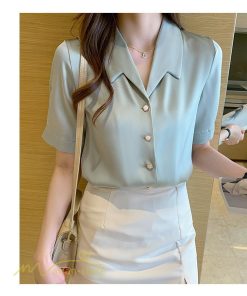 シャツ・ブラウス | シャツ Tシャツ ブラウス レディース 無地 半袖 春 夏 トップス 秋 Vネック フォーマル オフィス 可愛い おしゃれ カジュアル サマー トップス 秋 半袖シャツ