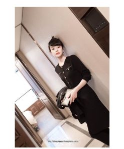 ミディアム | ニットワンピース レディース 40代 ワンピース 秋冬 長袖ワンピース 膝丈ワンピース ニットAラインスカート ロング丈 オシャレ通勤 30代50代 韓国風 大人上品