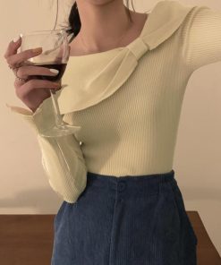 ニット・セーター | ビッグリボンニットトップスレディース秋冬