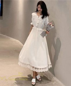 ミディアム | Aラインワンピース レディース ワンピース 着痩せ 上品 半袖 通勤 通学 おしゃれ サマーワンピース 春 夏 上品 レース 30代 20代 通学 40代 Aライン 通勤