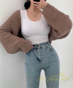 カーディガン | ニットショート丈 アウター レディース 羽織り 無地 長袖 ライトアウター セーター 可愛い 通学通勤 20代30代 ニット 春秋