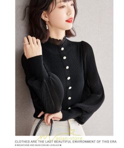 ニット・セーター | カーディガン レディース ニット 上品 カーデ ニットカーディガン 切り替え レース グシンプル 長袖 秋 冬 秋冬 カジュアル 着痩せ 通勤 楽チン レトロ風 大人