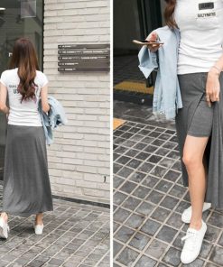 ロングスカート | ロング きれいめ スリット マキシスカート スカート インナーパンツ付き 春夏スカート