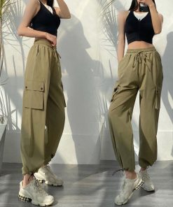 ワイドパンツ | ストリート風カーゴパンツ レディース