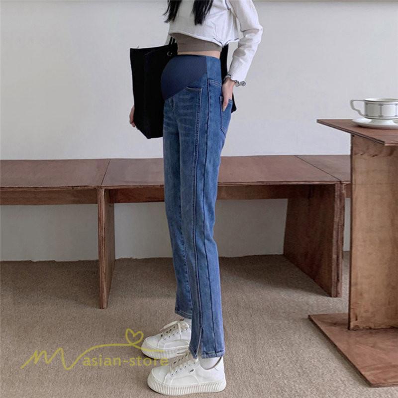 パンツ レギンス | ジーンズ マタニティウェア パンツ デニムパンツ 妊婦 無地 ロングパンツ マタニティパンツ 春 秋 デニム 大きいサイズ 妊婦服 上品 産前 おしゃれ 9分丈