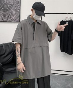 Tシャツ | シャツ ポロシャツ メンズ 夏新作 プルオーバー 無地 半袖 ゆったり トップス ポロ 薄手 大きいサイズ 日常感 体型カバー サマー着痩せ 2XL