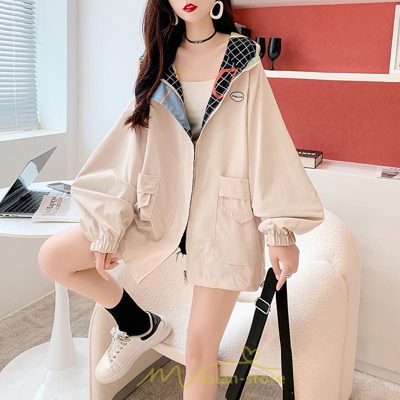 コート・ジャケット | ジャケット パーカー レディース カジュアル フード付き 両面使え コットン ルームウェア 部屋着 お出かけ 20代30代40代50代 通勤 スポーツ 通学 運動