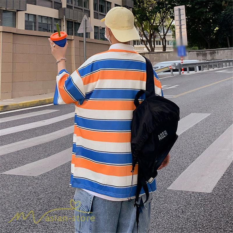 Tシャツ | ポロシャツ メンズ ボーダー 半袖シャツ カットソー メンズゆったり カジュアル 夏新作 おしゃれ ポロ サマーシャツ カッコウイイ 夏 プレゼント 上品