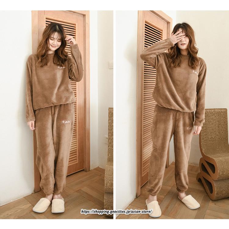 セットアップ | ルームウェアルームウェア秋冬 ボアルームウェア レディース 部屋着 パジャマスーツ ナイトウェア 暖か ナイトウェア 50代 20代 30代 40代