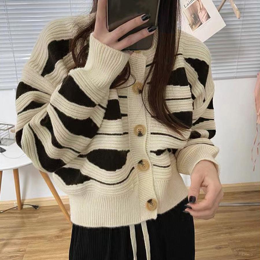 ニット・セーター | ニットカーディガン 秋冬レディース 配色