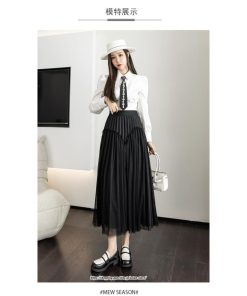 スカート | ロングティアードAラインレディース フレアハイウエスト 秋冬 無地 20代30代40代50代 オシャレ ゆったり