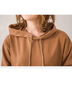 マキシ | パーカーワンピース 春 ライトスウェット ロングワンピース ロングパーカー ミモレ丈 長袖 レディース サイドポケット フード付き 大人 無地 通学通勤 可愛い