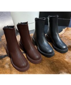 ショートブーツ | 太ヒール レディース