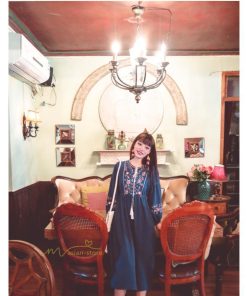 マキシ | マキシワンピース レディース ワンピース ドレス マキシ丈ワンピース 通勤 結婚式 夏服 体型カバー 刺繍 Vネック 長袖 きれいめ 秋ワンピース 人気 カジュアル