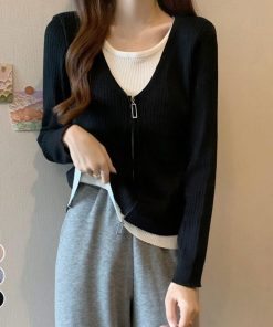 ニット・セーター | レイヤード風ニットトップス バイカラー