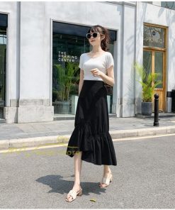 スカート | ボトムス レディース きれいめ 40代 30代 春秋 ロング丈 綿おしゃれ カジュアル 無地 通勤 OL 韓国風 通学 不規則 お出かけ 夏物 上品 着痩せ