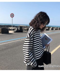 パーカー | トレーナー レディース プルオーバー クルーネック 長袖 トップス Tシャツ スウェット ゆったり ボーダー 秋冬 カジュアル ルームウェア 練習着 春 トップス