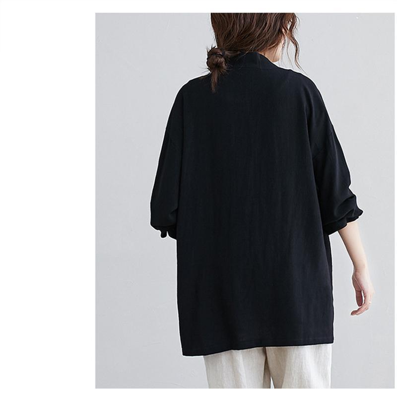 カーディガン | 羽織り レディース 秋服 ライトアウター Vネック 麻綿 無地 20代 30代 春 夏 秋 長袖 カジュアル 40代 50代 秋コーデ 秋かわいい