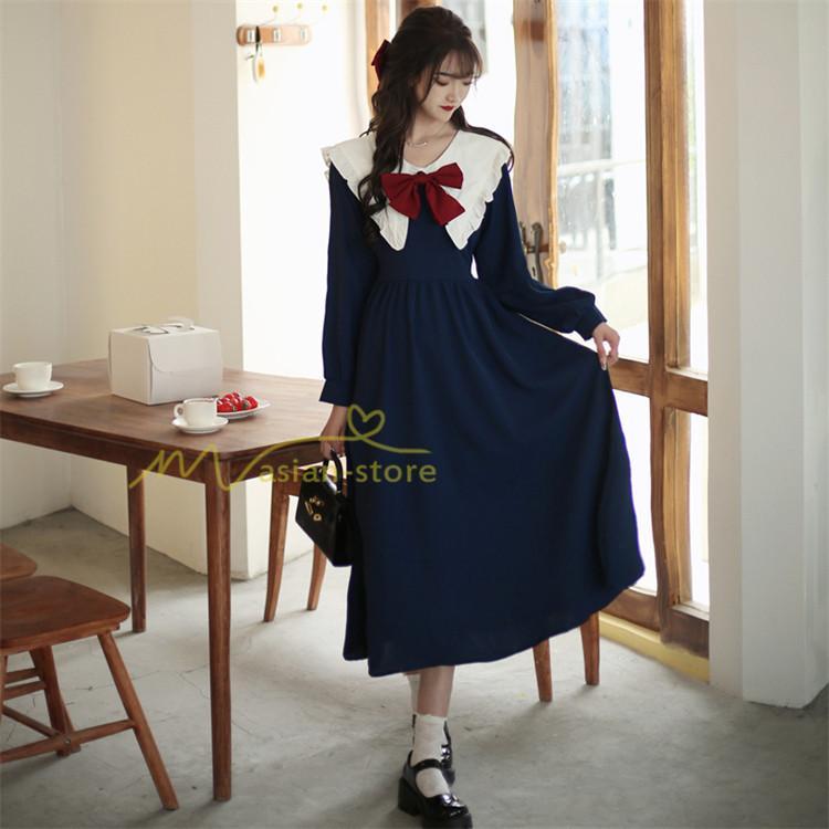 マキシ | 秋ワンピース 長袖 通学通勤 大人 可愛い ロングワンピース 着痩せ ちょう Aラインワンピース 無地 20代30代 40代 レディース お呼ばれ 秋物 エレガント