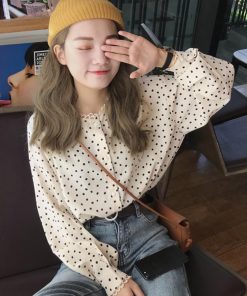 Tシャツ・カットソー | おしゃれ レディース シフォンブラウス ブラウス ドット柄 シャツブラウス ゆったり トップス 水玉模様 オフィス 長袖