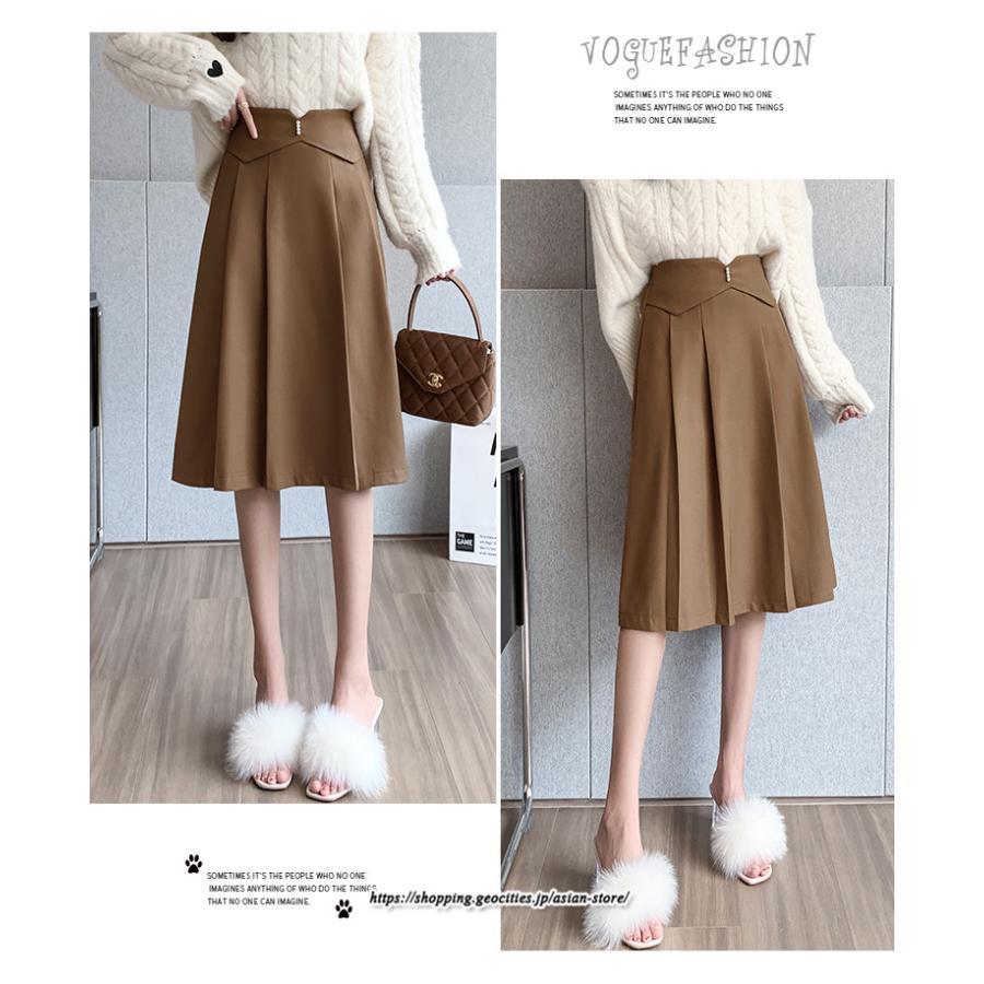 スカート | 膝丈 ひざ丈 秋冬新作 ミモレ丈 Aライン キレイめ 着痩せ 2022新作 通勤 通学 20代 30代 50代 秋服A 大人フェミニン 40代 ナチュラル