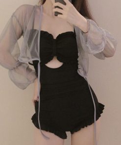 ビキニ | 韓国風ワンピース水着体型カバー大人可愛い