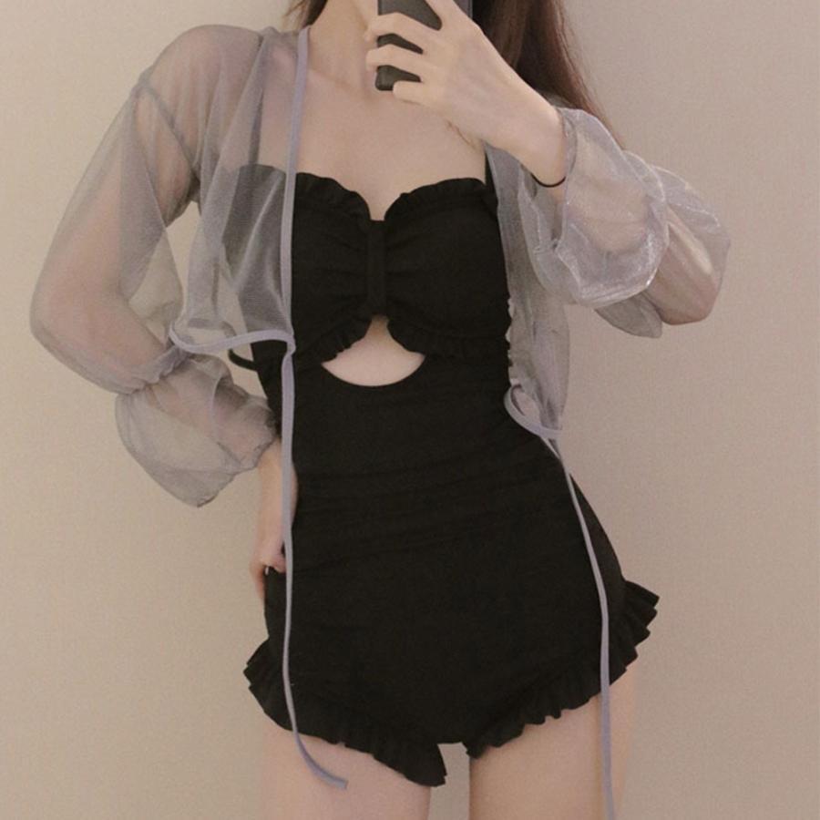 ビキニ | 韓国風ワンピース水着体型カバー大人可愛い