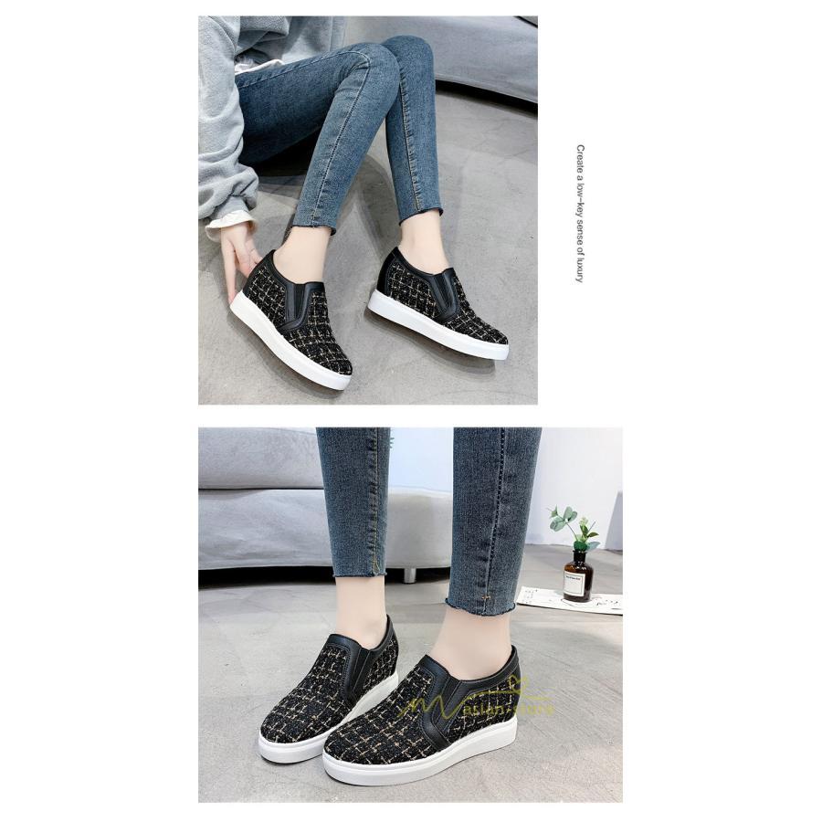 スニーカー | スリッポン レディース おしゃれ 紐なし インソール スリッポン大人カジュアル 厚底スニーカー 厚底スリッポン ローカットスニーカーレディース